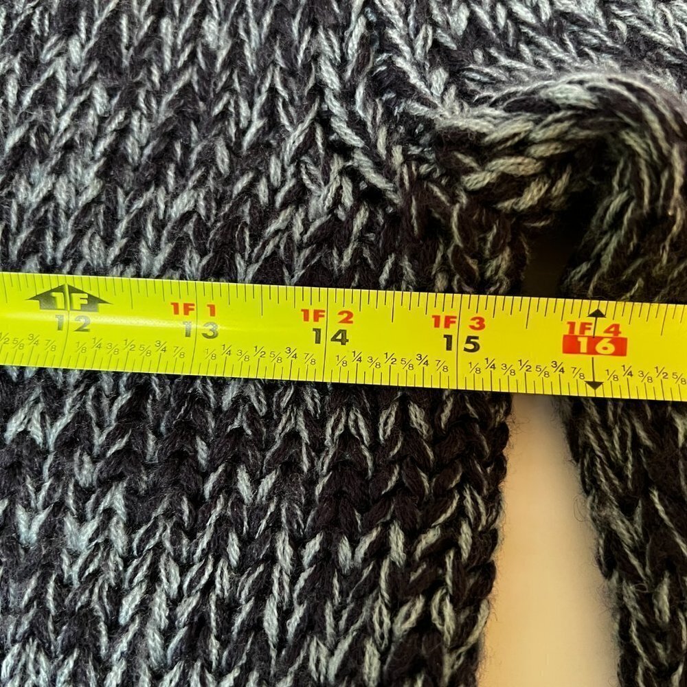 Moda International Chunky Knit Shawl Collar Wool Blend Cardigan Sweater Sz XS - Picture 9 of 10